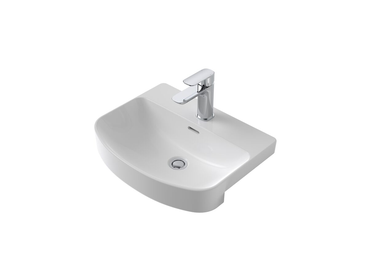reece Caroma Forma Semi Recessed Basin 1 Taphole with Overflow reece Caroma Forma Semi Recessed Basin 1 Taphole with Overflow