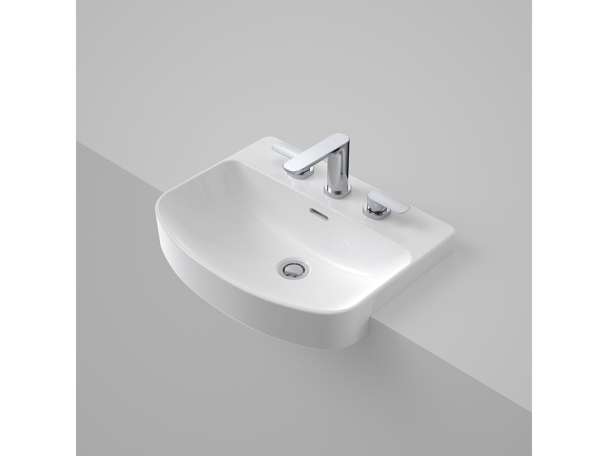 Reece Caroma Forma Semi Recessed Basin 3 Taphole With Overflow