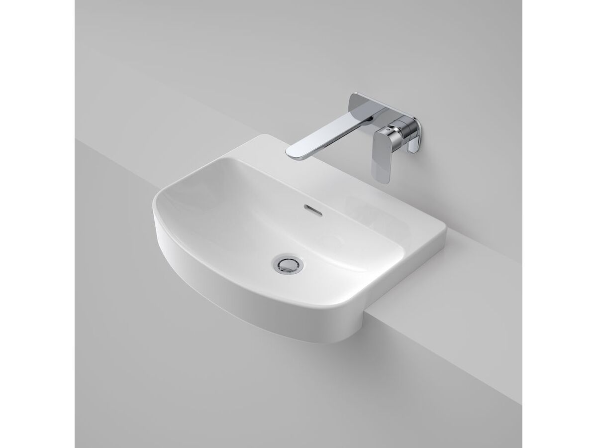 reece Caroma Forma Semi Recessed Basin No Taphole with Overflow reece Caroma Forma Semi Recessed Basin No Taphole with Overflow