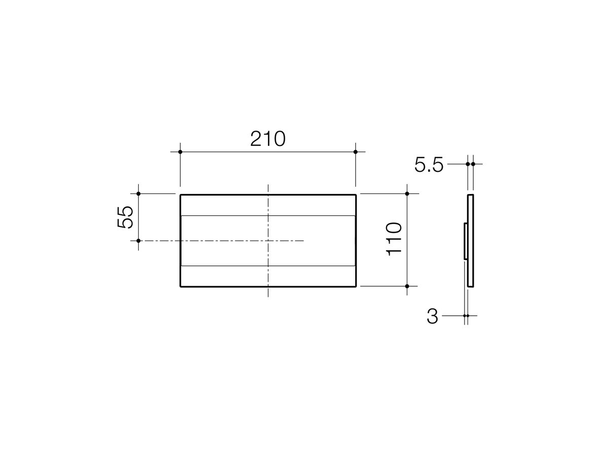 Reece Caroma Invisi II Blank Access Panel Satin Chrome