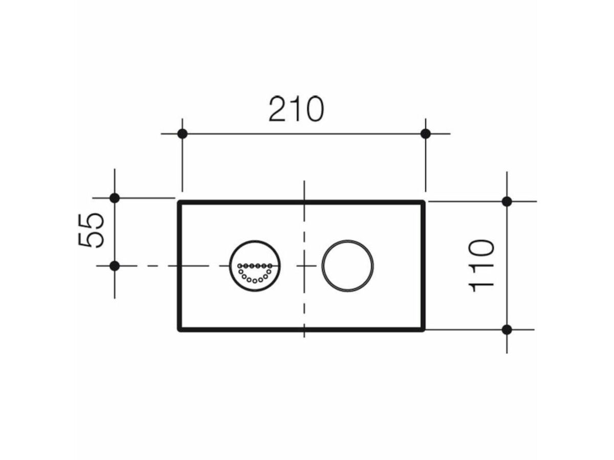 Reece Caroma Invisi II Care Round Dual Flush Button/Plate Chrome