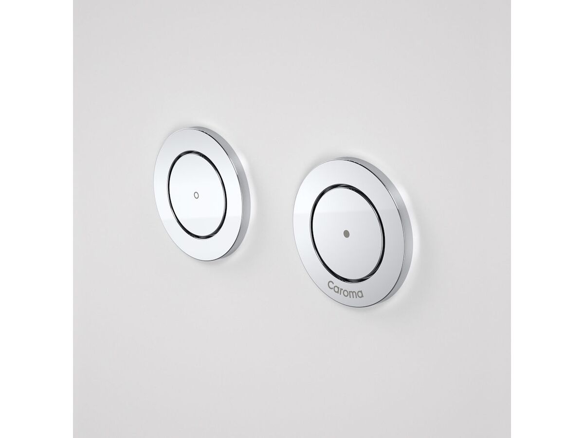 reece Caroma Invisi II Dual Flush Round Custom Button Chrome reece Caroma Invisi II Dual Flush Round Custom Button Chrome