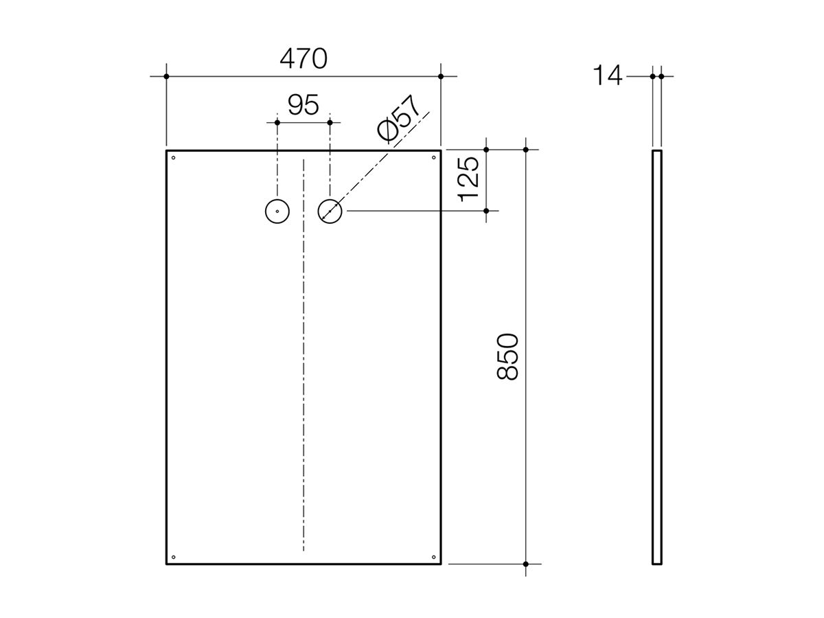 Reece Caroma Invisi II Large Dual Flush Top Access Panel Stainless Steel