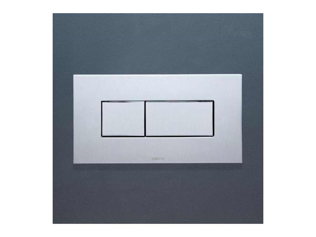 reece Caroma Invisi II Rectangular Metal Dual Flush Plate/Button Chrome reece Caroma Invisi II Rectangular Metal Dual Flush Plate/Button Chrome