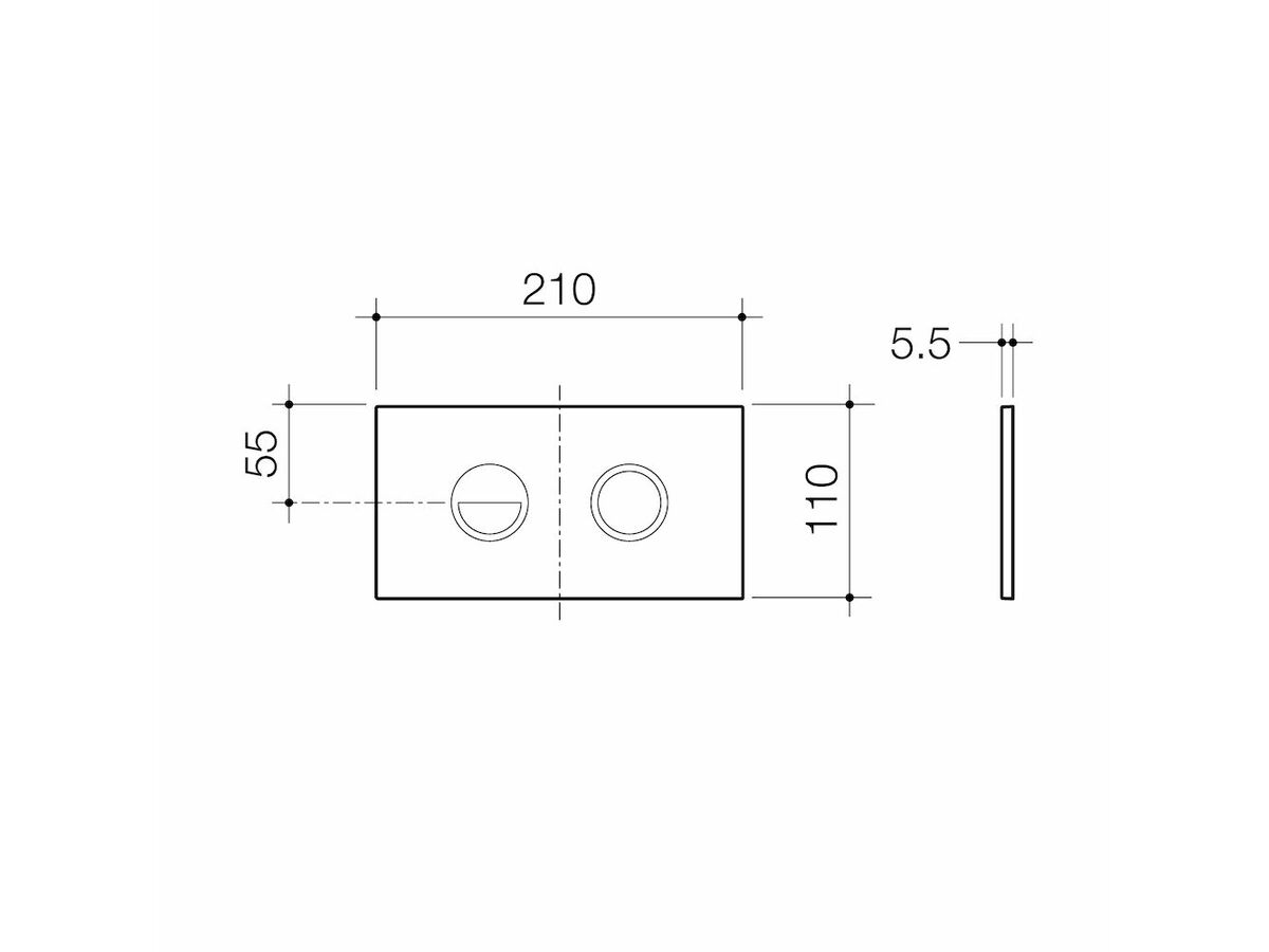 Reece Caroma Invisi II Round Dual Flush Plate & Buttons Gunmetal