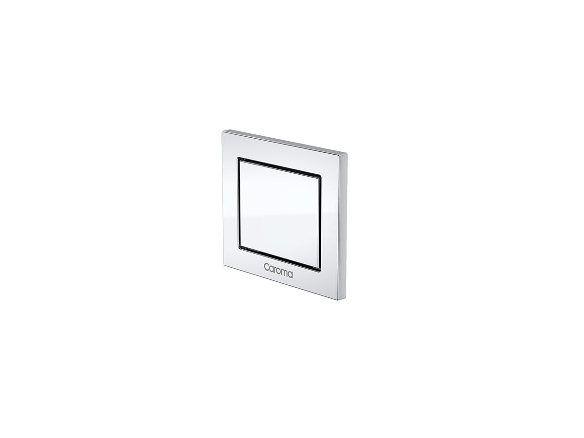 Reece Caroma Invisi II Single Flush Rectangular Custom Button Satin Chrome