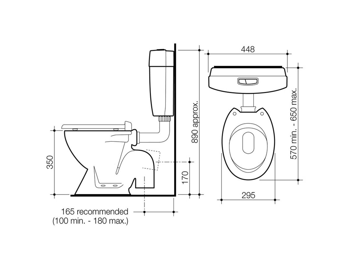 Reece Caroma Junior 100 Toilet Suite S Trap White (4 Star)