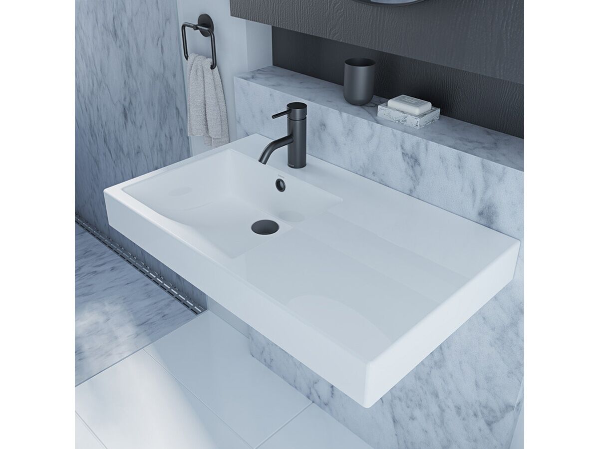 Reece Caroma Liano Nexus 750 Wall Basin RHS O/F 1 Taphole White