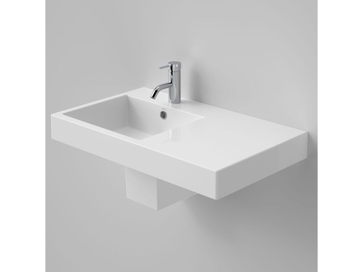 reece Caroma Liano Nexus 750 Wall Basin RHS O/F 1 Taphole White