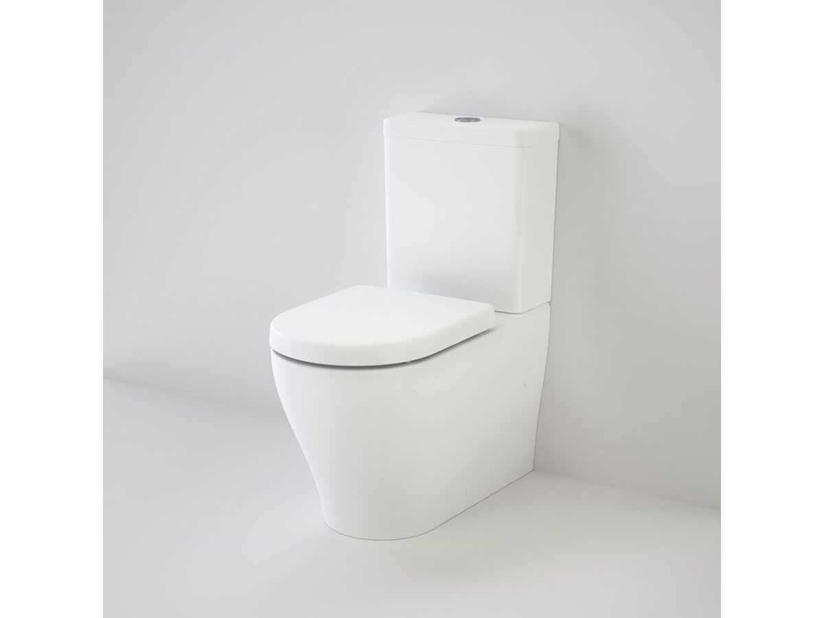 reece Caroma Luna Cleanflush Wall Faced Close Coupled Back Entry Toilet Suite with Soft Close Seat White (4 Star)