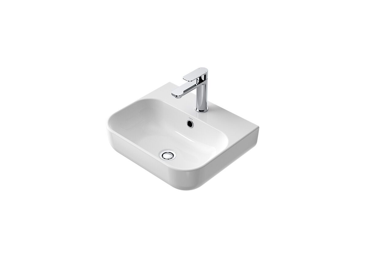 Reece Caroma Luna Wall Basin 1 Taphole Overflow White