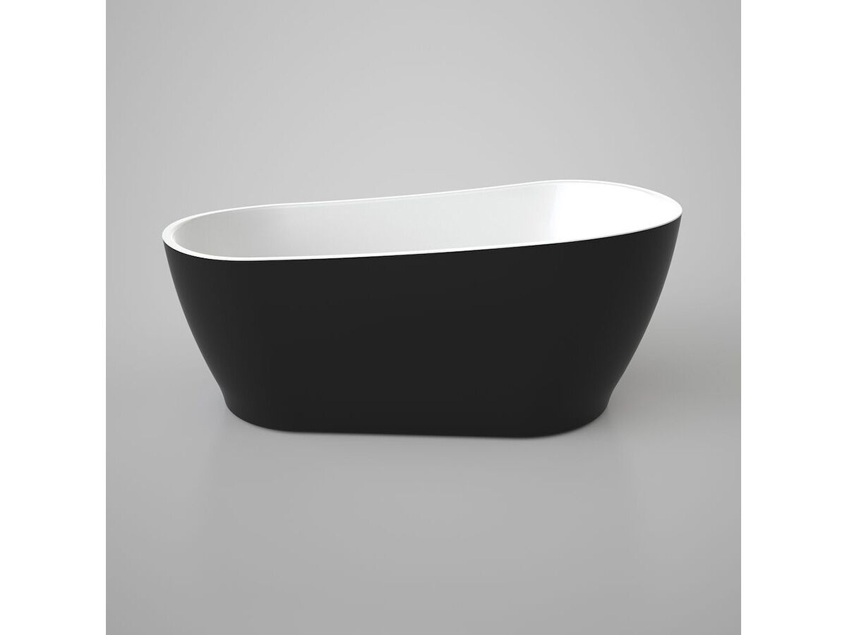 reece Caroma Noir 1700 Freestanding Bath Black/ White