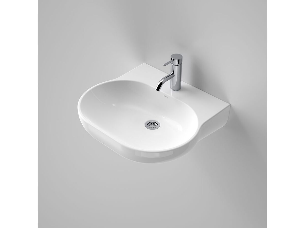 reece Caroma Opal Wall Basin without Overflow 1 Taphole 510mm White