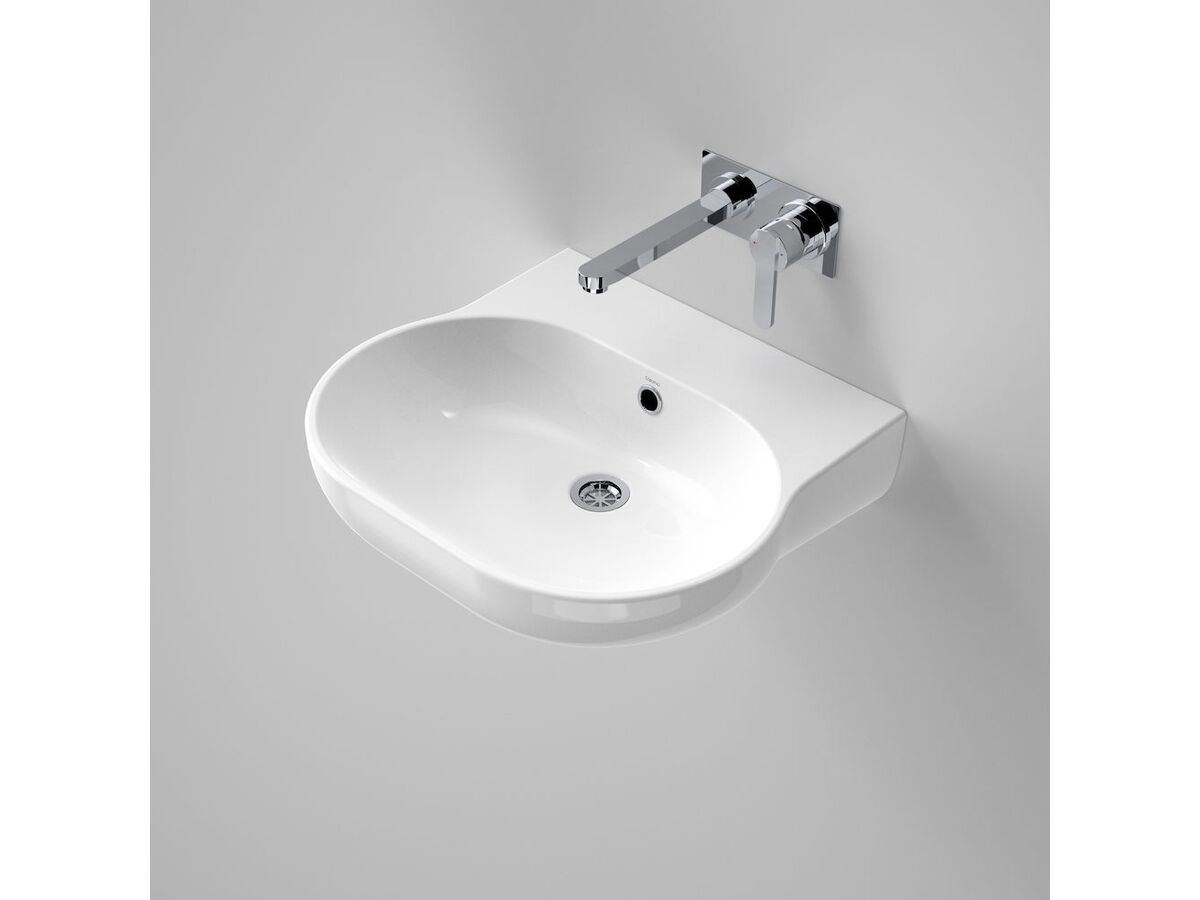 reece Caroma Opal Wall Basin without Overflow No Taphole 510mm White
