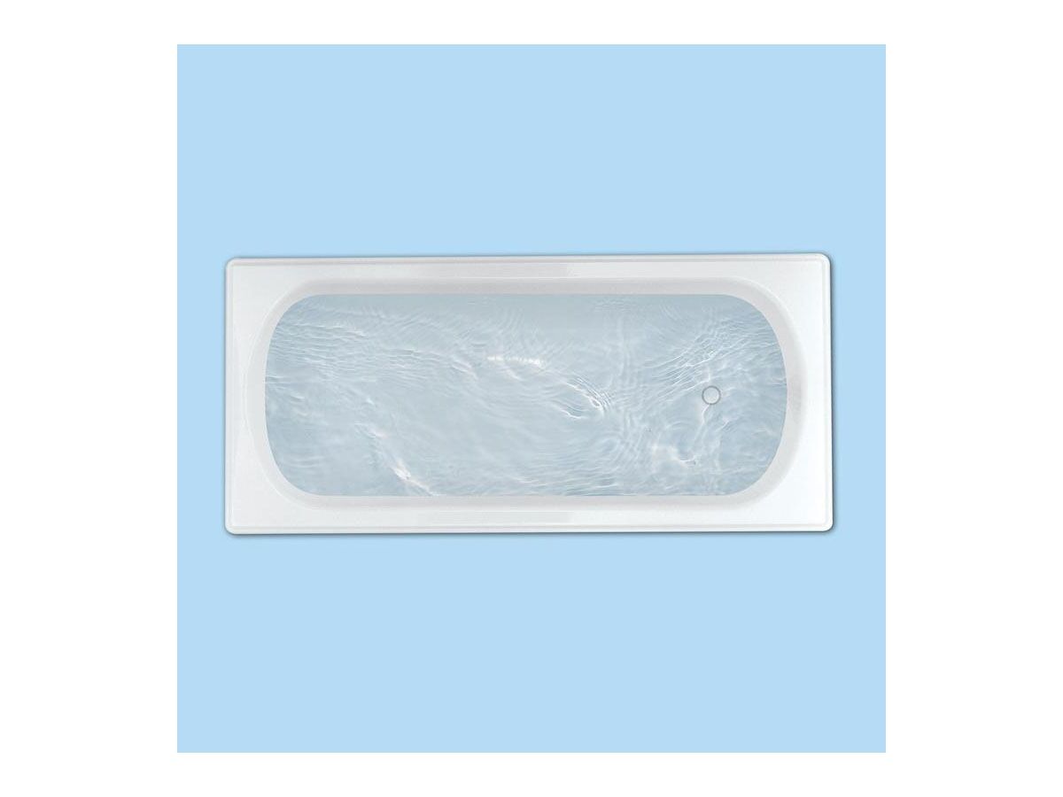 reece Caroma Stirling Pressed Steel Bath 1525mm White