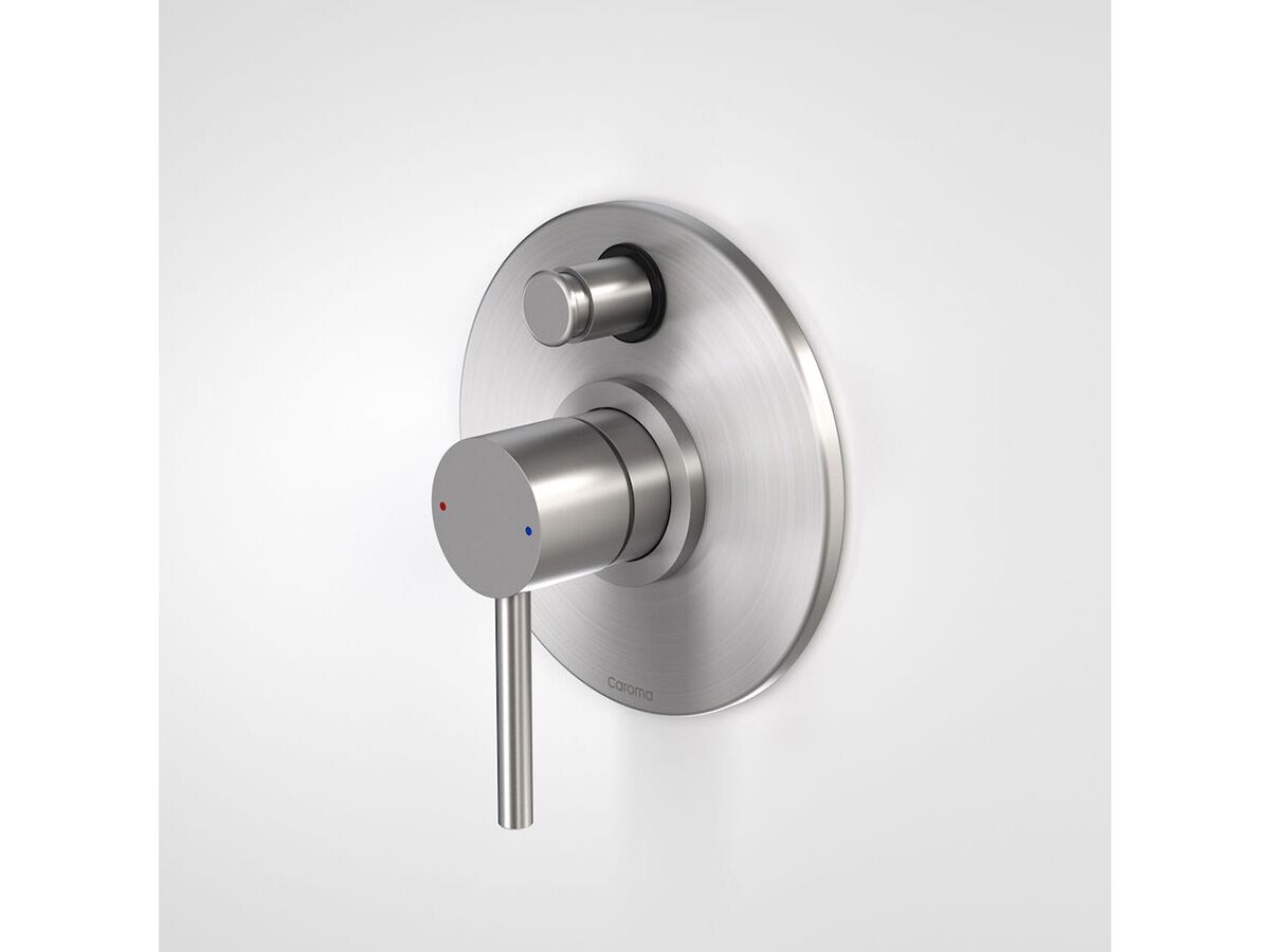 reece Caroma Titan Pin Bath and Shower Mixer Tap with Diverter Stainless Steel