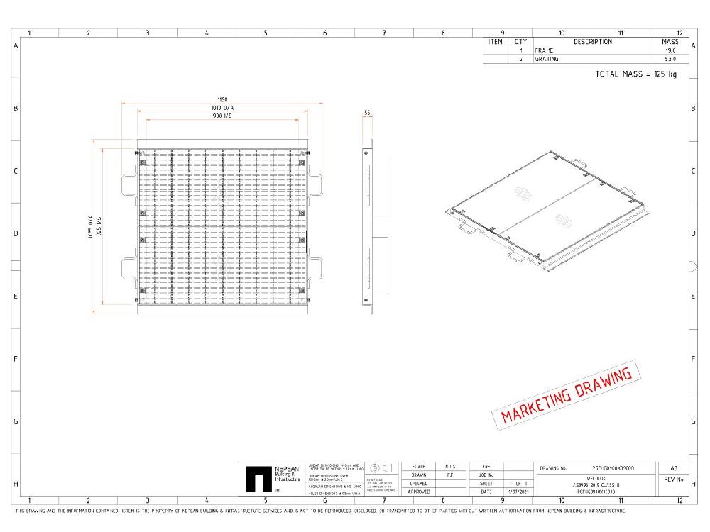 Reece Class D Grate And Frame Heelguard 900mm X 900mm