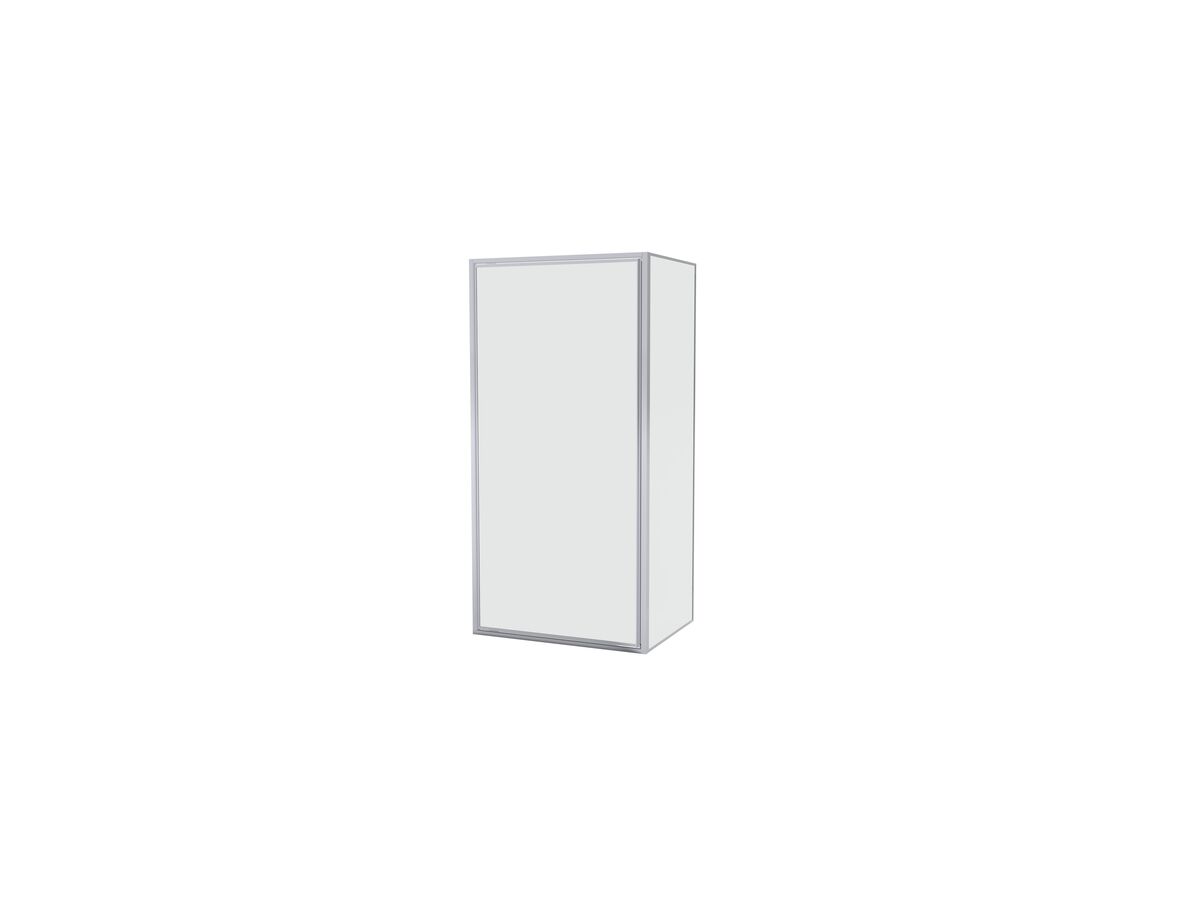 reece Creative Glass Framed Front & Return 1950 x Front 1200-1400 x Return 800-1000 Shower Screen Polished Silver Frame with pivot door