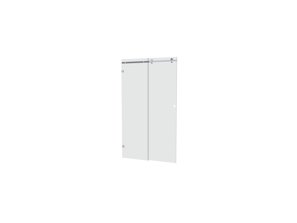 reece Creative Glass Frameless Front Only 2100 x Front 1500-1700 Shower Screen Polished Chrome Hardware with sliding door