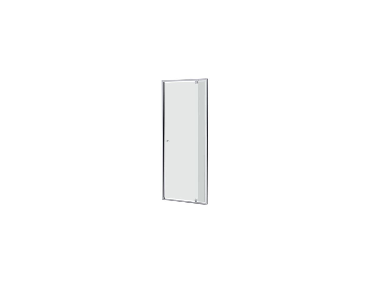 reece Creative Glass Semi-Framed Front Only 1950 x Front 820-900 Shower Screen Polished Silver Frame with pivot door