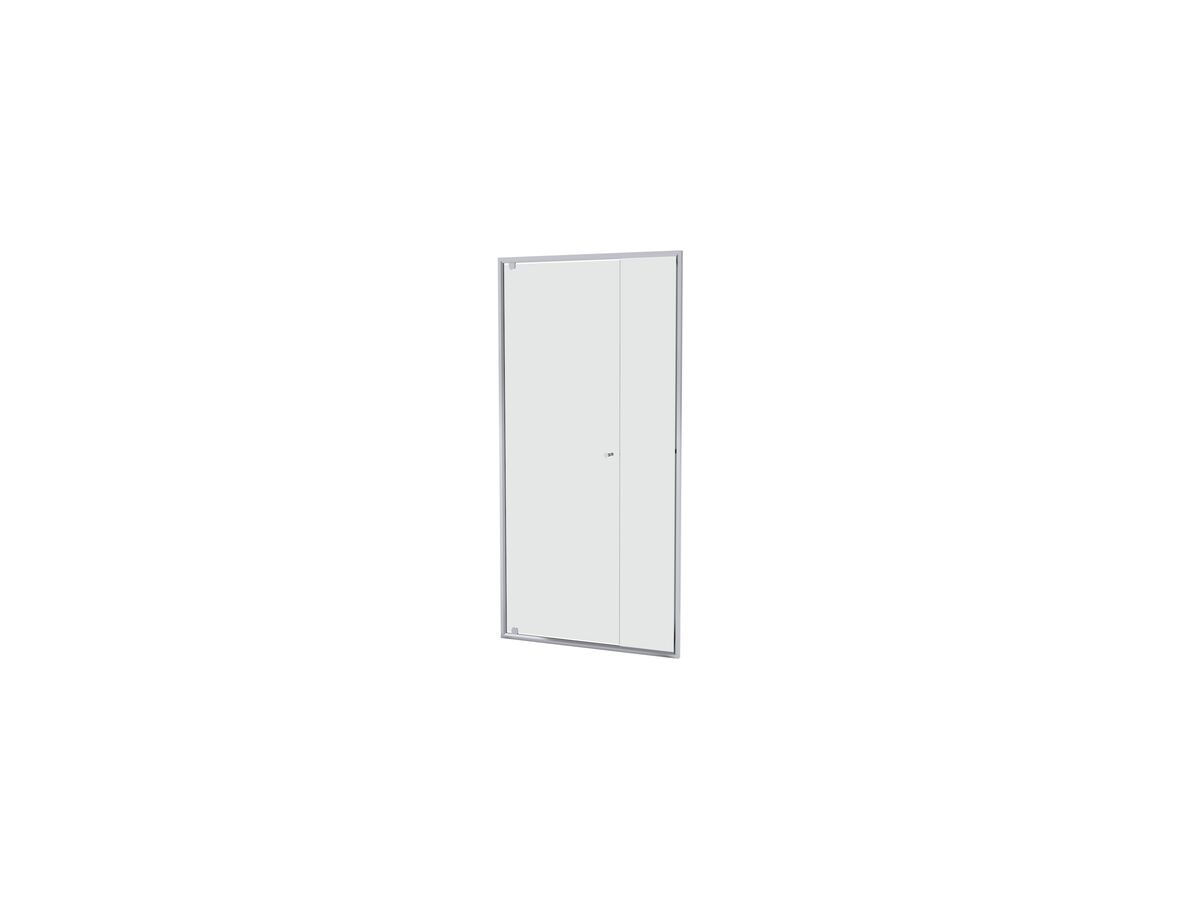 reece Creative Glass Semi-Frameless Front Only 2000 x Front 1100-1300 Shower Screen Polished Silver Hardware with pivot door