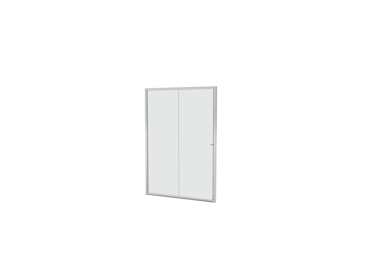 reece Creative Glass Semi-Frameless Front Only 2000 x Front 1100-1300 Shower Screen Polished Silver Hardware with sliding door