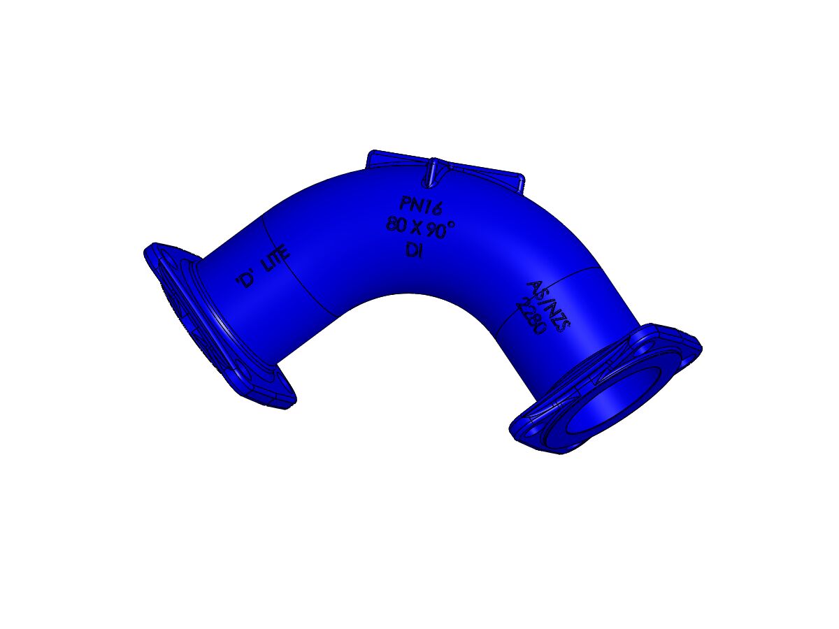 reece Dimax Bend Flange - Flange PN16 B5 80mm x 90 Degree