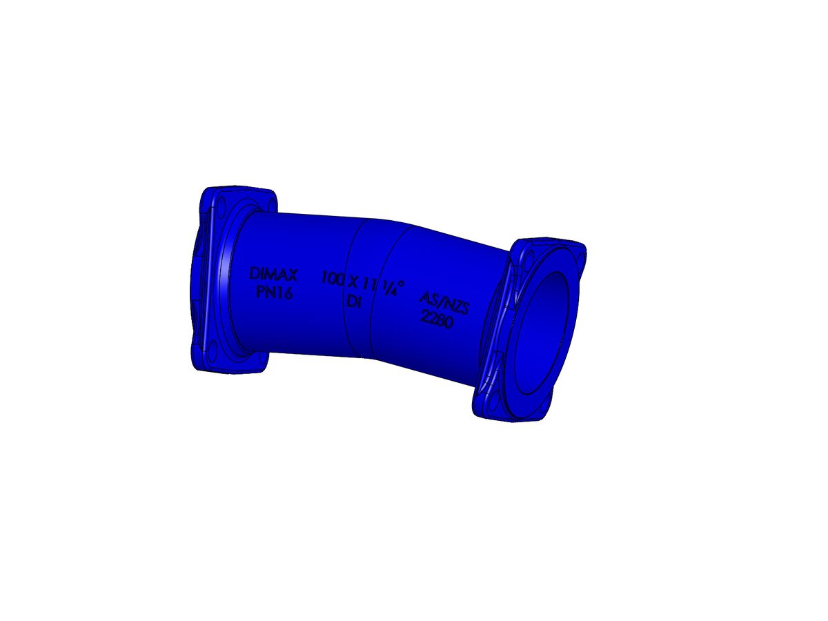 reece Dimax Bend Flanged PN16 B5 100mm x 11.25 Degree