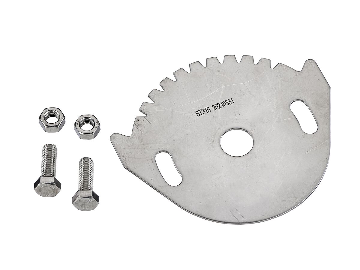 reece Dimax Butterfly Valve Notch Plate Complete with 316 Stainless Steel Notch Plate - ID Disk - Bolts - Nuts & Washers 200mm