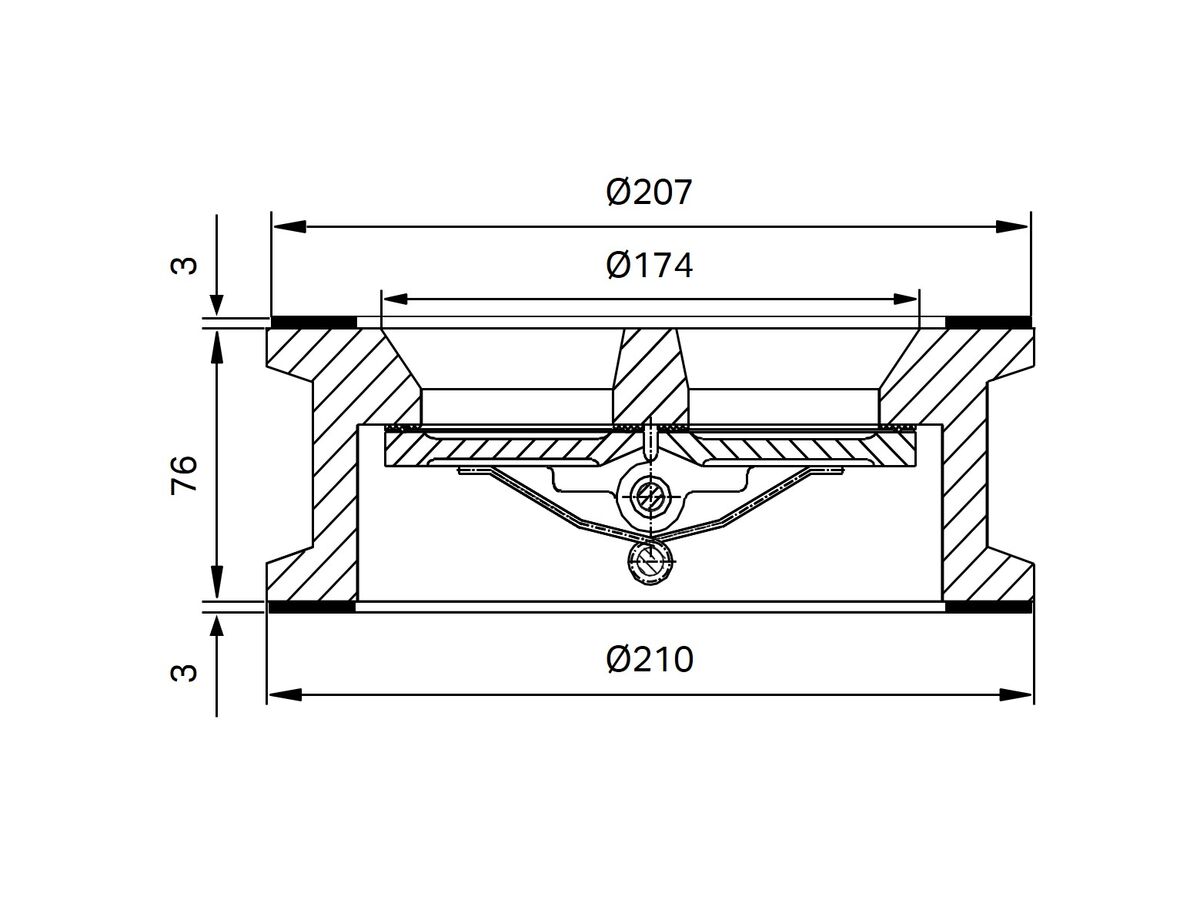 Reece DIMAX Cast Iron Double Door Wafer Check Valve 150mm