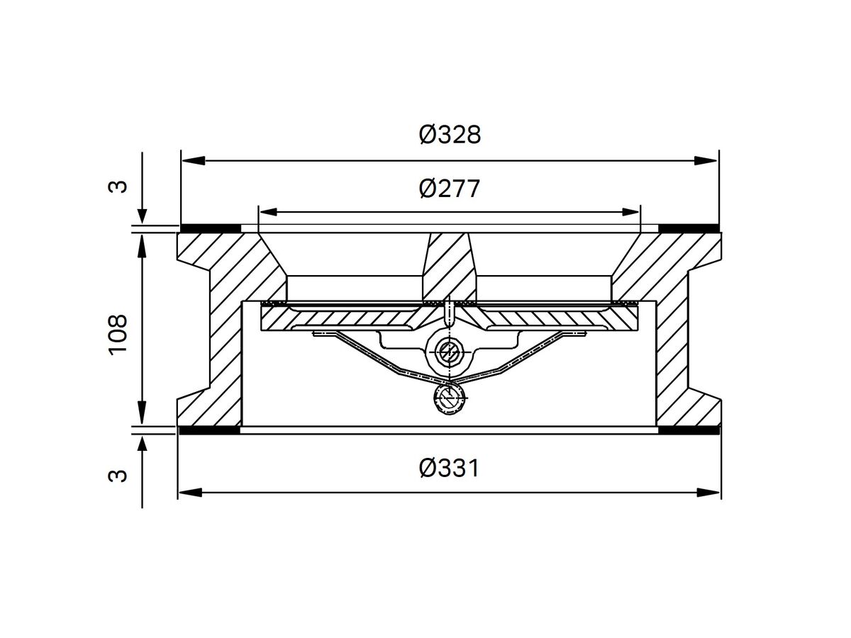 Reece DIMAX Cast Iron Double Door Wafer Check Valve 250mm