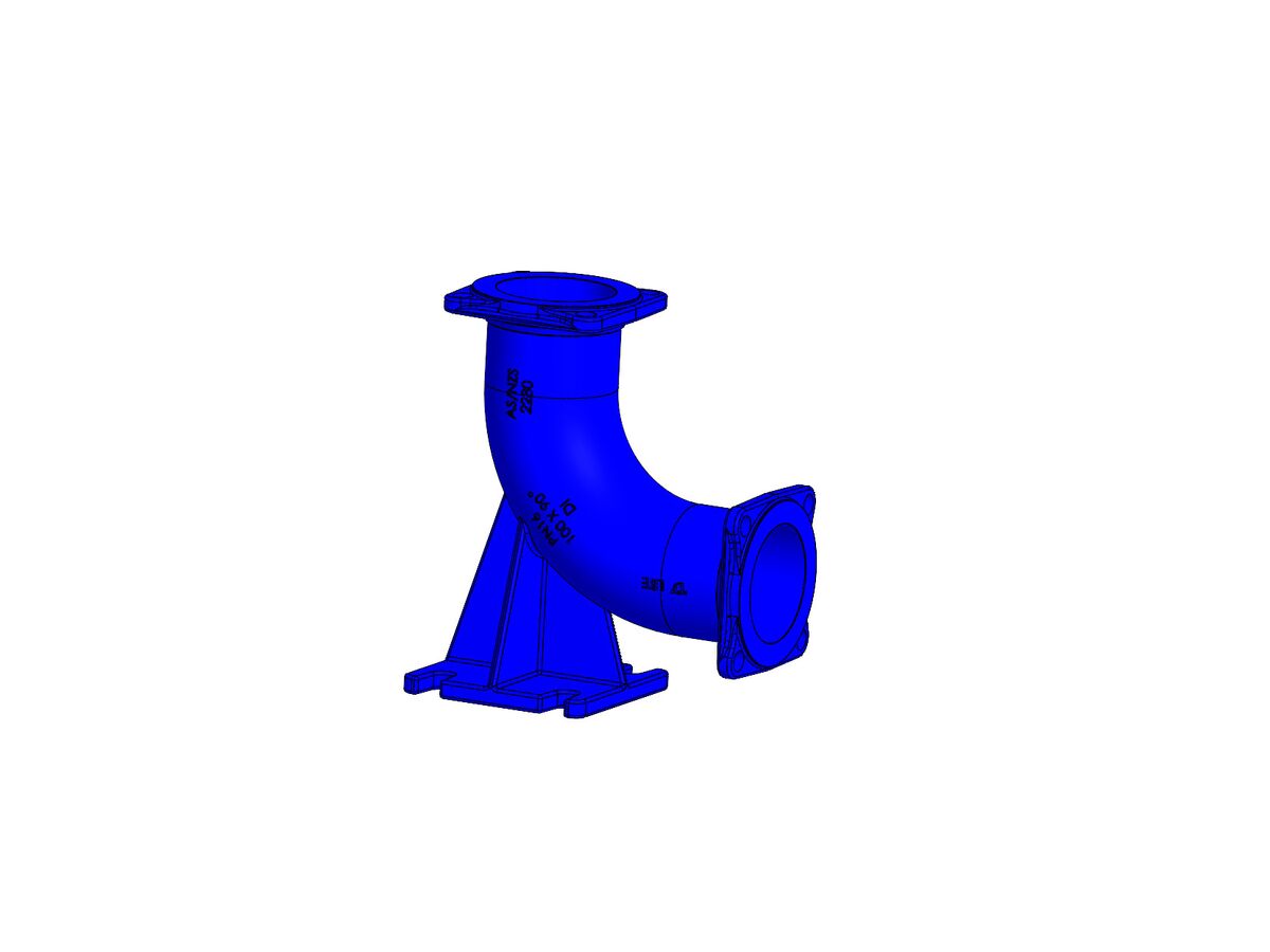 reece Dimax Duckfoot Bend Flange - Flange PN16 100mm x 90 Degree