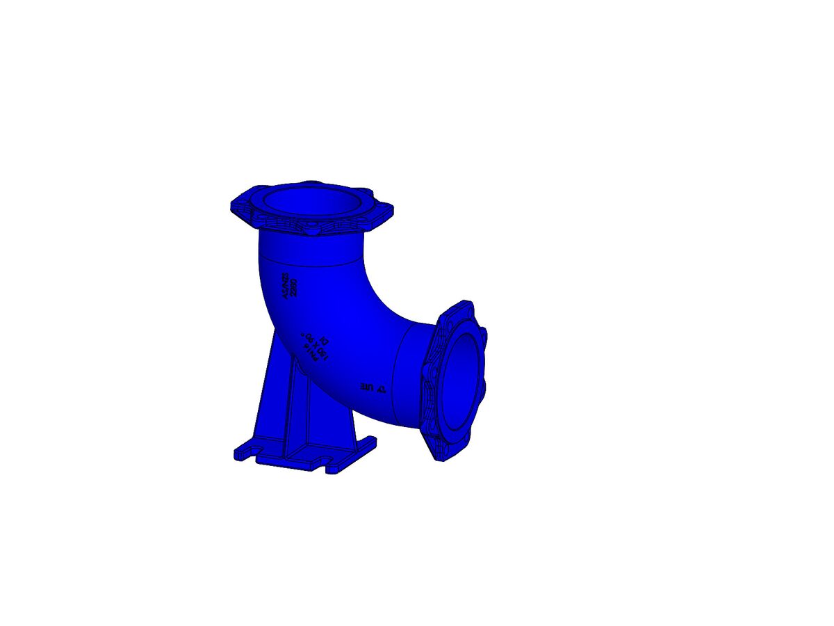 reece Dimax Duckfoot Bend Flange - Flange PN16 150mm x 90 Degree