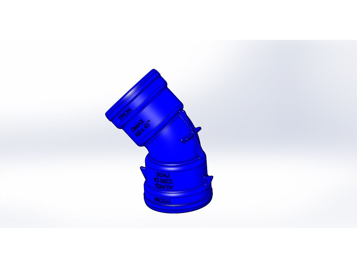reece Dimax Ductile Iron Bend (Socket x Socket) PN35 100mm x 45 Degrees