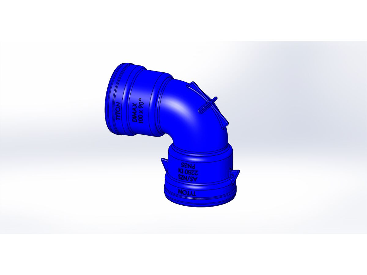 reece Dimax Ductile Iron Bend (Socket x Socket) PN35 100mm x 90 Degrees