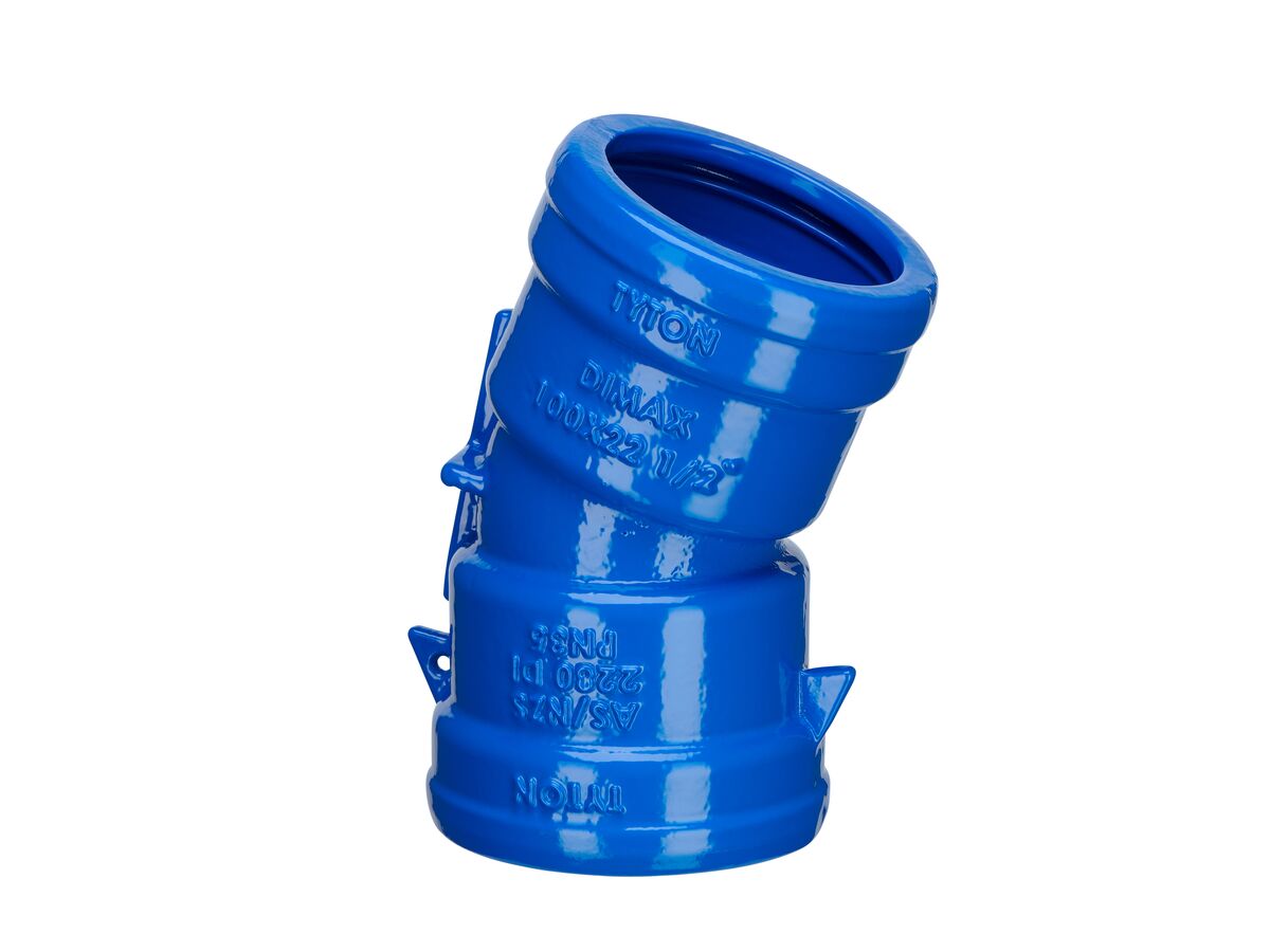 reece Dimax Ductile Iron Bend (Socket x Socket) PN35 100mm x 22.5 Degrees