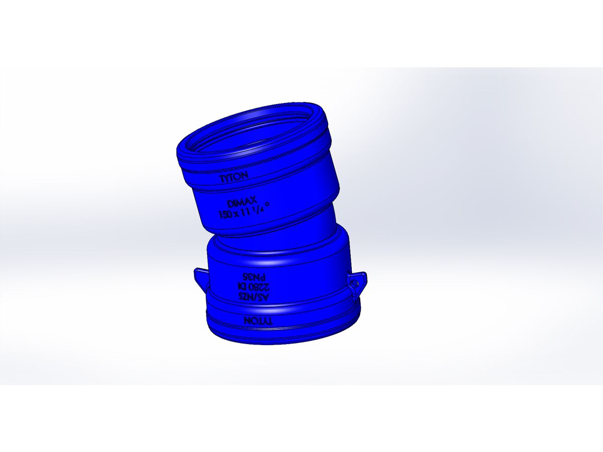 reece Dimax Ductile Iron Bend (Socket x Socket) PN35 150mm x 11.25 Degrees
