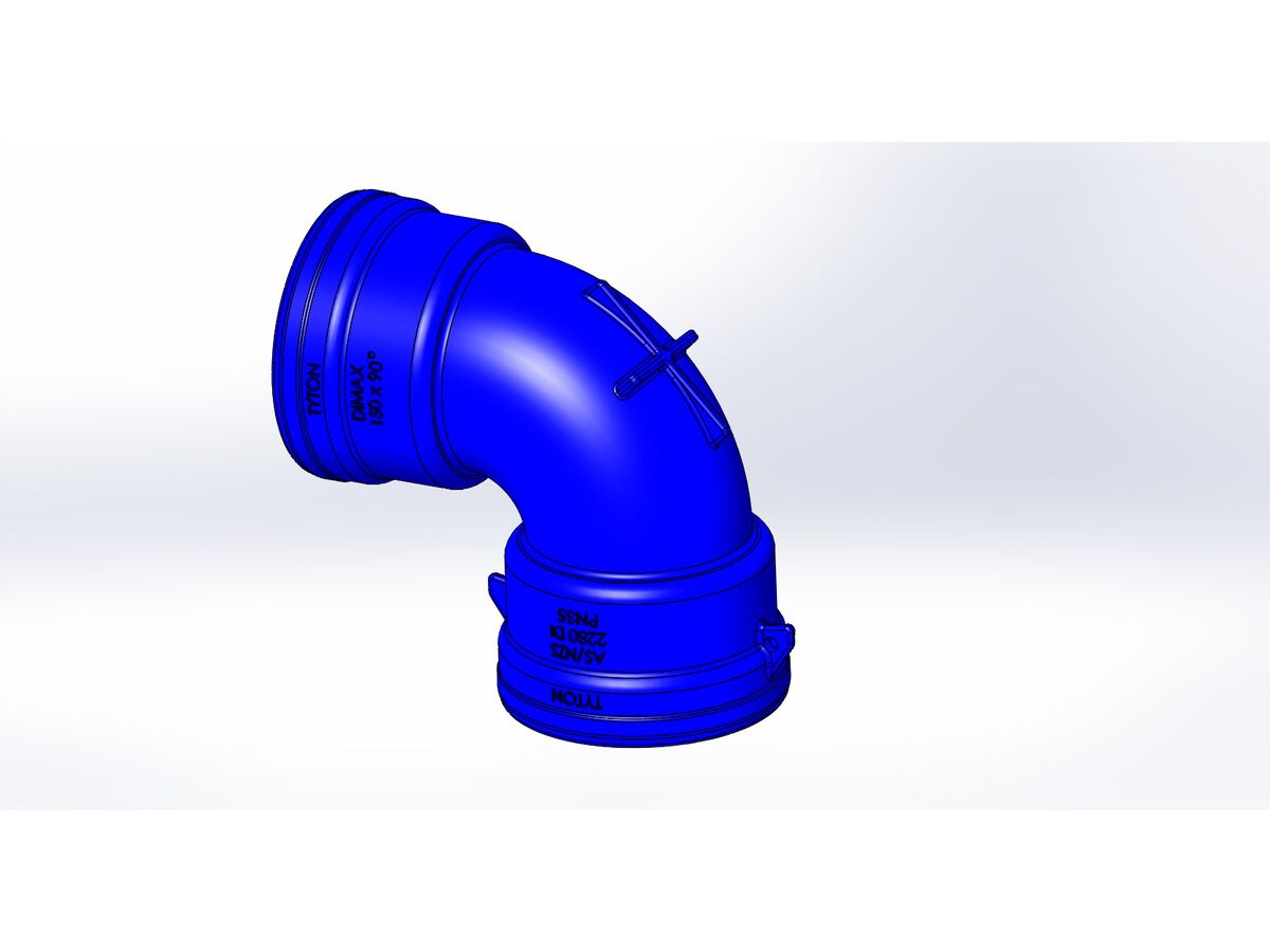 reece Dimax Ductile Iron Bend (Socket x Socket) PN35 150mm x 90 Degrees