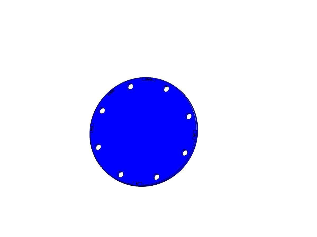reece Dimax Ductile Iron Blank Flange PN16 B5 250mm