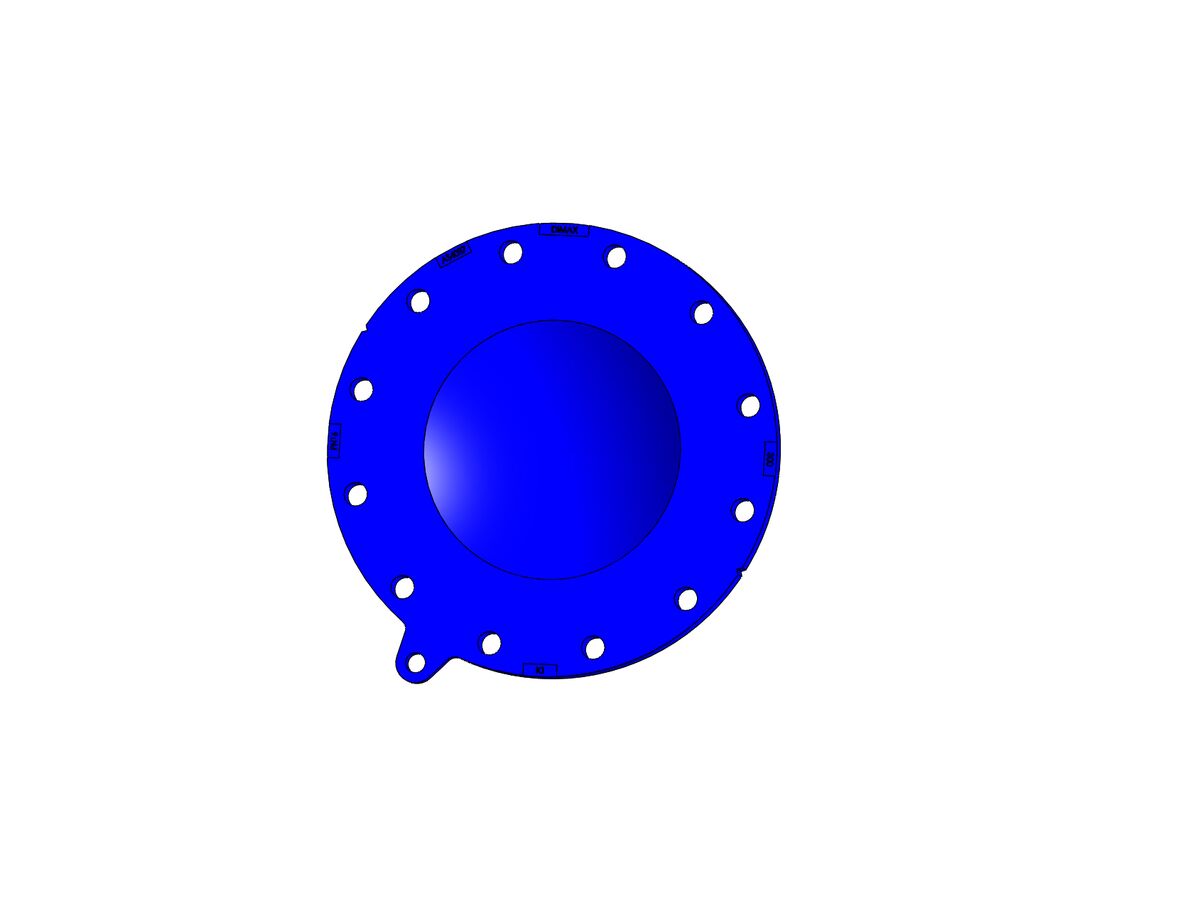 reece Dimax Ductile Iron Blank Flange PN16 B5 300mm