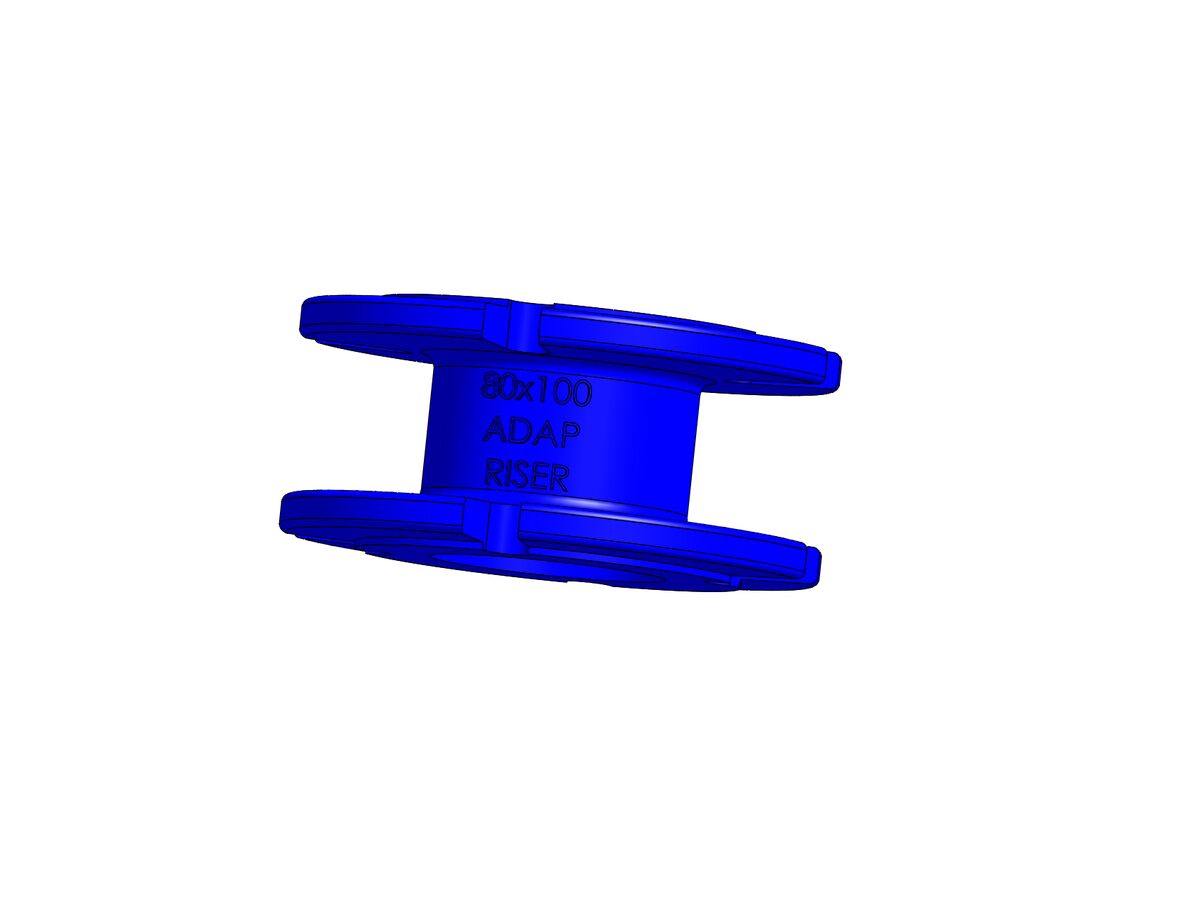 reece Dimax Ductile Iron Flange Adaptor Slotted (Flange x Flange) PN16 B5 80mm x 100mm