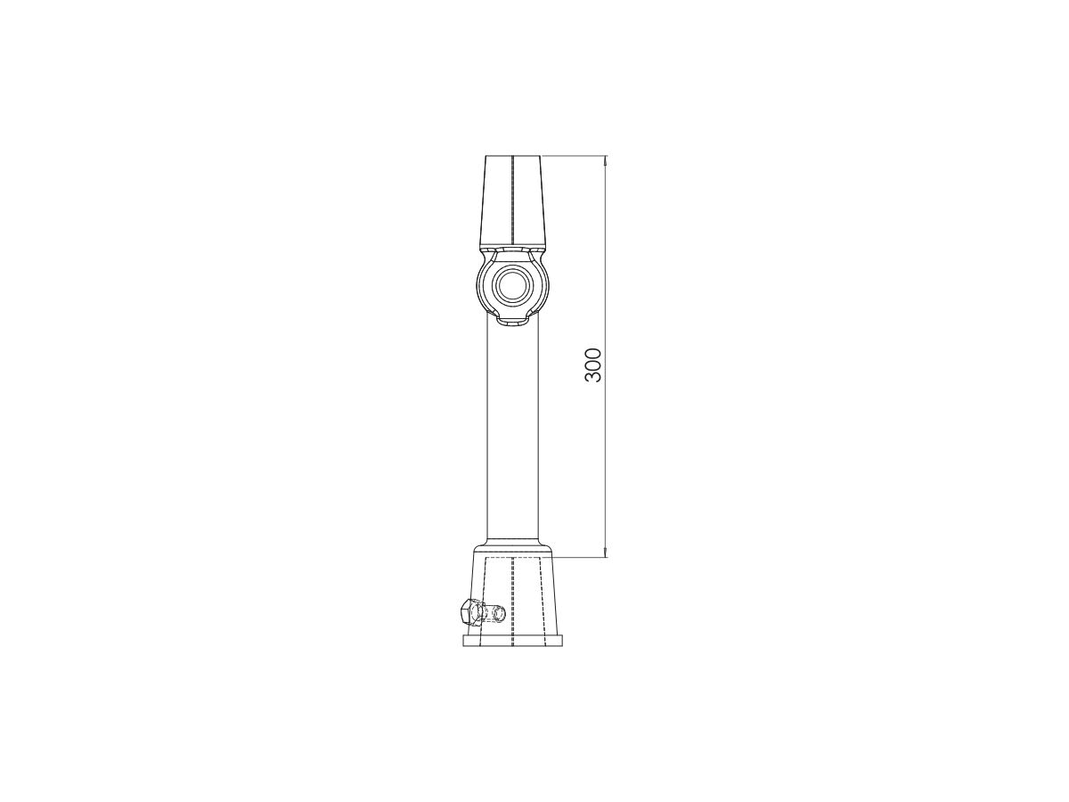 Reece Dimax Ductile Iron Valve Spindle Extension For Gate Valves DN80 To DN600 300mm Long