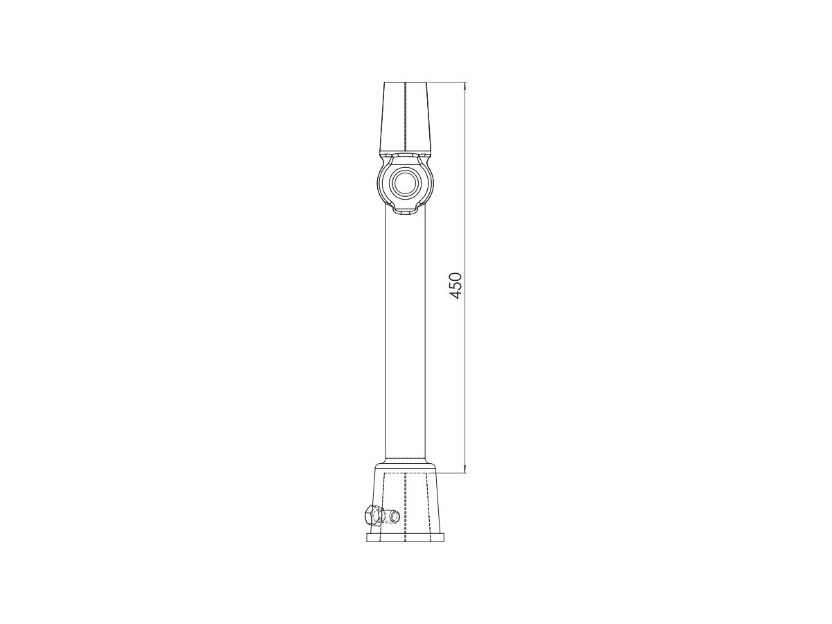 Reece Dimax Ductile Iron Valve Spindle Extension For Gate Valves DN80 To DN600 450mm Long