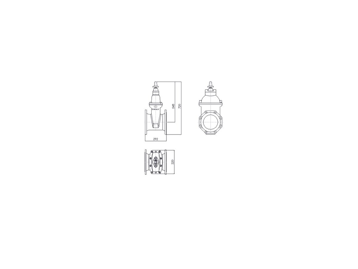 Reece Dimax Resilient Seat Gate Valve (Flange X Flange) PN16 B5 200mm Clockwise Close