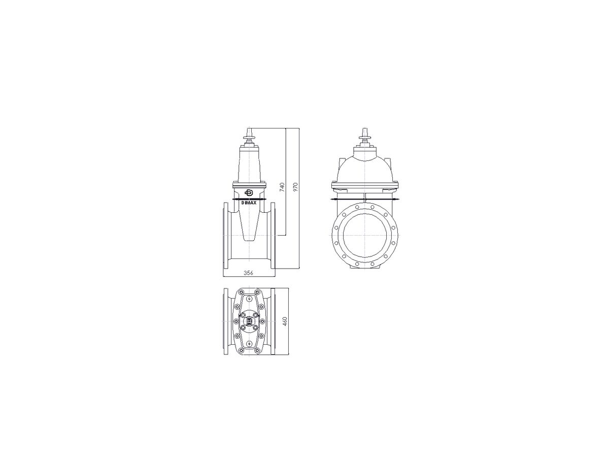 Reece Dimax Resilient Seat Gate Valve (Flange X Flange) PN16 B5 300mm Anticlockwise Close