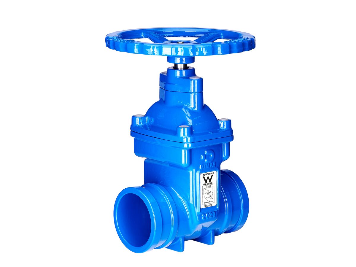 reece Dimax Resilient Seat Gate Valve (Shoulder x Shoulder) PN25 100mm Clockwise Close with Handwheel