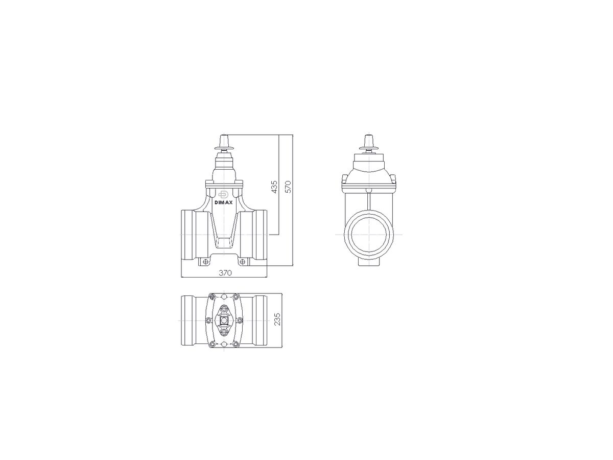 Reece Dimax Resilient Seat Gate Valve (Socket X Socket) PN16 150mm Anticlockwise Close