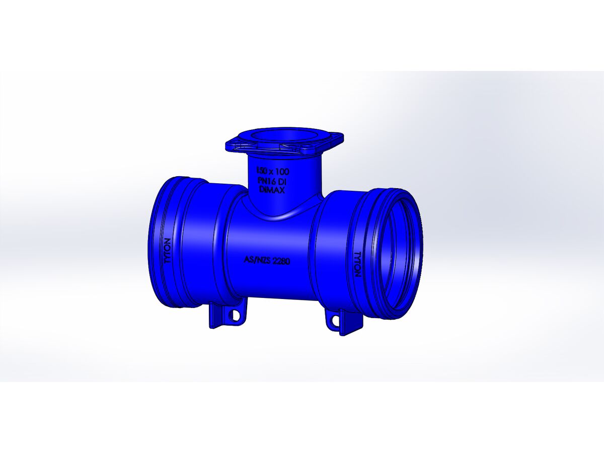 reece Dimax Tee Socket-Socket-Flange PN16 B5 150mm x 100mm