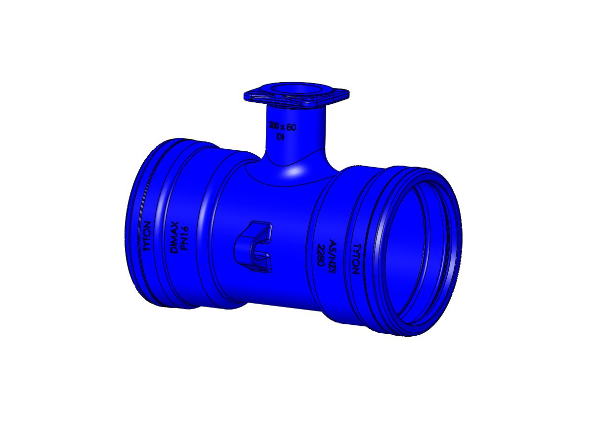 reece Dimax Tee Socket - Socket - Flange PN16 B5 200mm x 80mm