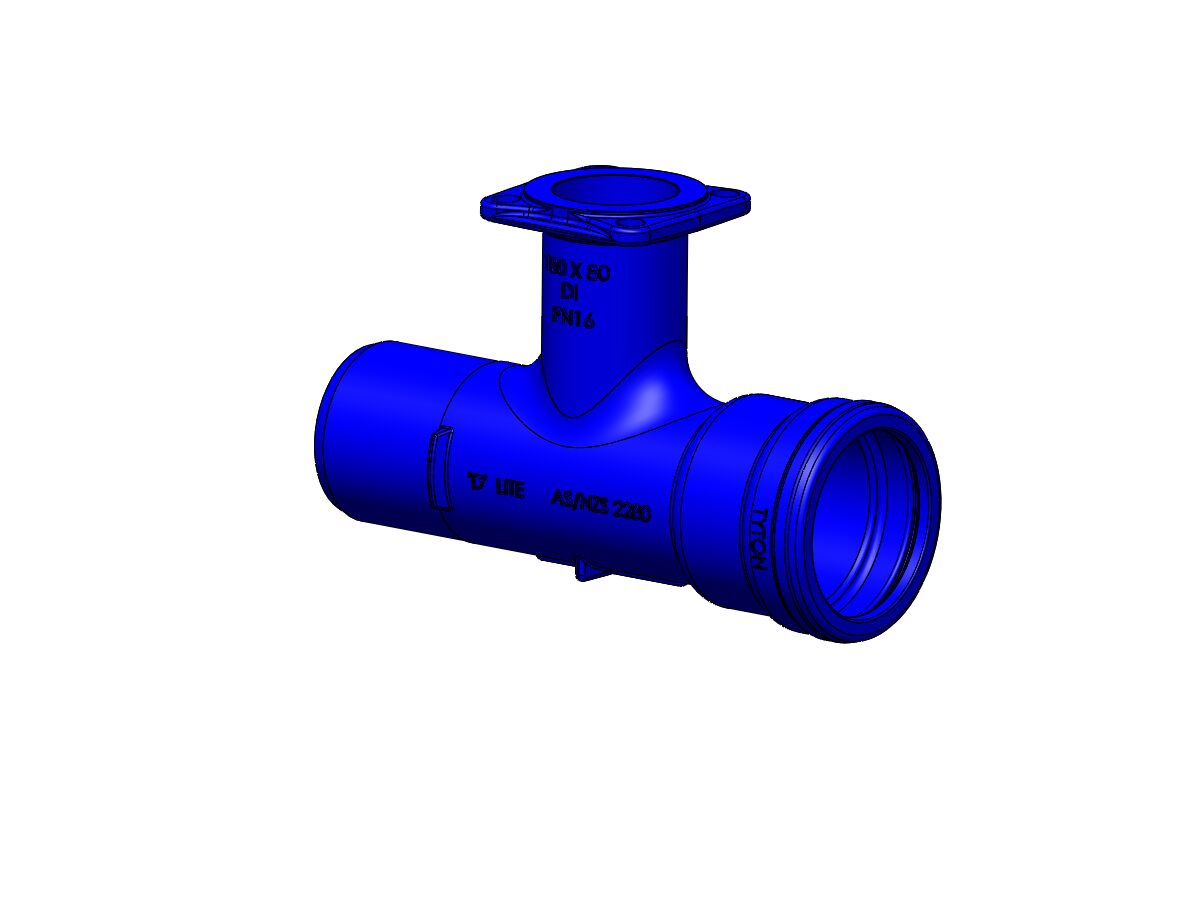 reece Dimax Tee Socket - Spigot - Flange PN16 B5 100mm x 80mm